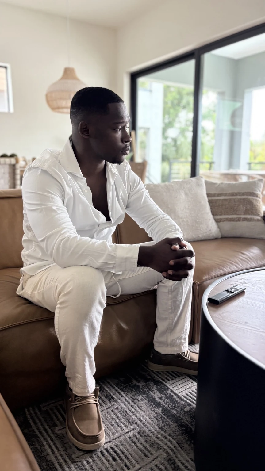 Josiah Breckenridge seated in a white shirt
